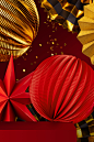 chinese new year desing facture gold new year party red Red Packet texture 紅包