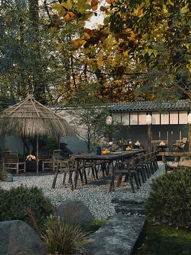【民宿设计】乐山茶食：新中式茶室的静谧之美-花瓣网