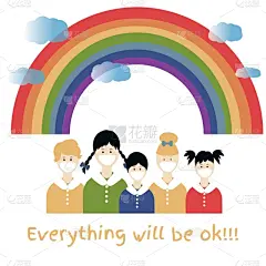 儿童,日冕形病毒,幸福,概念,表现积极,瘟疫,同意的手势,布告,希望,微笑