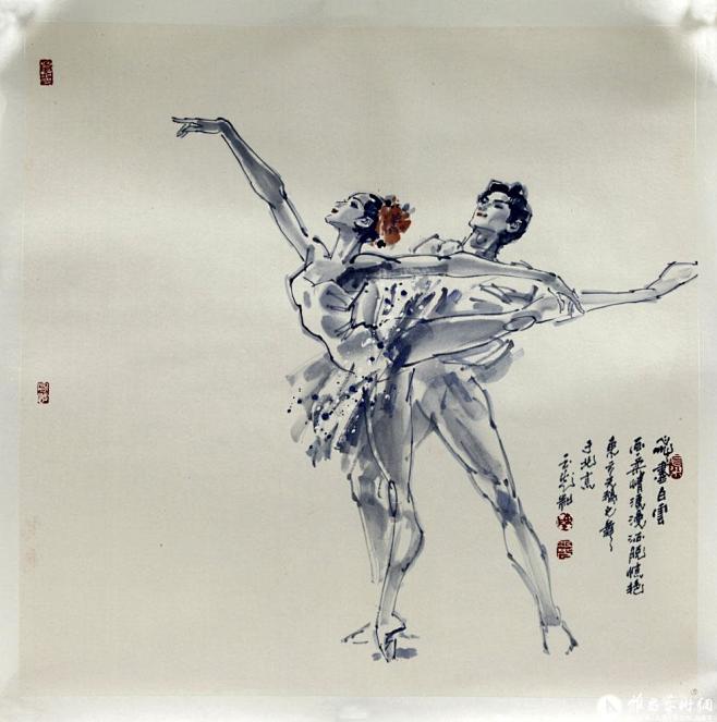 陈玉先作品：东方芭蕾舞人物画(4)
