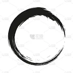 vector brush strokes circles of paint on white