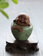 cute porcelain buddha, Happiness is beside Buddha