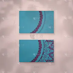 有代表性的名片，在绿松石色与希腊紫色饰品为您的品牌。