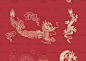 中式传统古典中国龙凤纹样图案纹理矢量素材神话古代龙王龙纹png-淘宝网