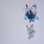 【奇异花园里的小伙伴】超级仙气十足的羽纱蝴蝶耳环 纯手工制-淘宝网