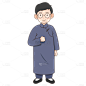 手绘民国先生元素8