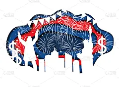 美国,美国国庆日,横截面,纸,商务,计划书,问候,弯曲