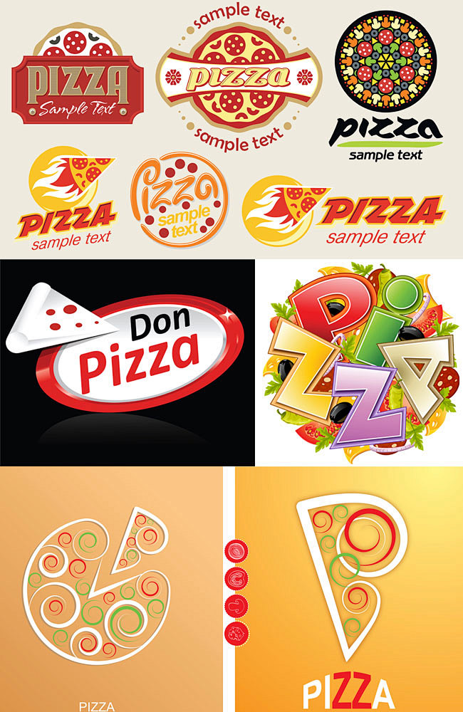 意大利pizza餐厅logo矢量图下载-...