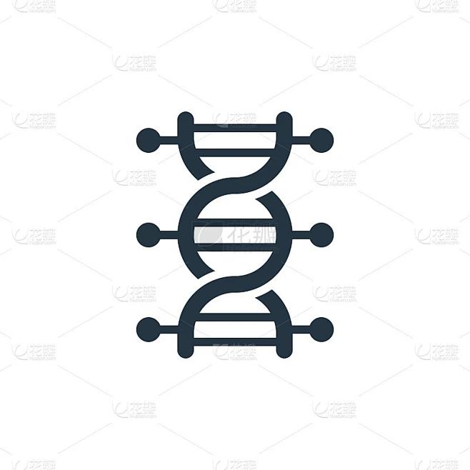 dna标志图标。字形dna符号图标用于网站设计和移动，应用程序开发，打印。从白色背景上分离的充满冠状素材-花瓣网