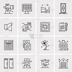 set 16 universal icons business