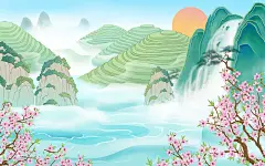 桃花源梯田山水