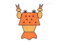 彩色龙虾的画法 卡通大龙虾简笔画图片教程-www.uzones.com