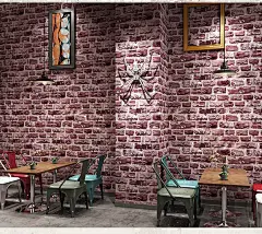 复古仿砖头砖纹3D立体砖块墙纸砖墙仿古砖服装店酒吧饭店防水壁纸-淘宝网