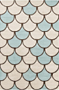 现代风格蓝白色扇形图案地毯贴图