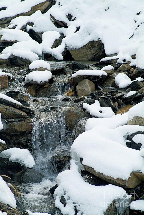 *Snow-covered rocks ...