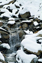 *Snow-covered rocks beside a mountain stream in the ... | Wonderful...