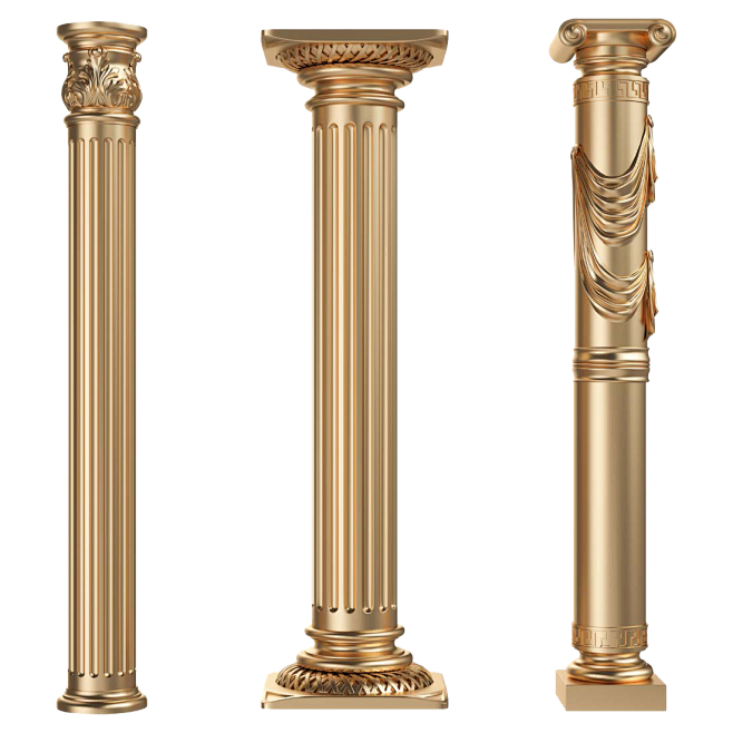欧式装饰摆件柱子png元素背景图片素材设...