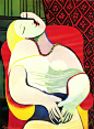 西班牙名画《梦》，巴勃罗·鲁伊斯·毕加索作品，世界名画