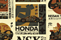 Posters & Cars ll : I was commissioned by Adobe to create a three pieces project to test the Illustrator on iPad. I try to replicate my style with the tools additional allowed on the app.The project allowed me to be part of the Illustrator on iPad bet