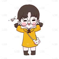 卡通风可爱女孩主题素材