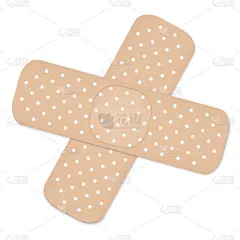 胶粘剂石膏上孤立的白色背景