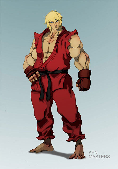 街头霸王人物角色插画ken采集大赛