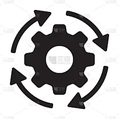 Vector gear and wrench mechanic logo icon vector-花瓣网