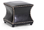 Baxton Studio Ellastone Dark Brown Modern Leather Ottoman traditional-ottomans-and-cubes