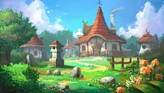 {插画系列}卡通场景03

