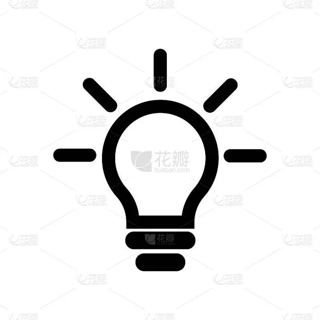 想法图标矢量图标。简单元素说明。标志设计的想法。可用于网络和手机。素材-花瓣网
