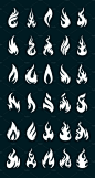 Vector Fire Icons #transparency#em#Photoshop#format