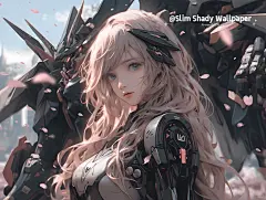 MidJourney｜机甲少女｜4K超高清4:3平板壁纸 - 小红书