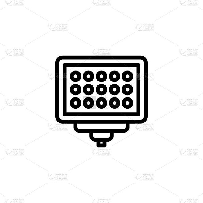 LED灯图标矢量。标识