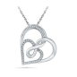 Dual Heart Infinity Diamond Pendant