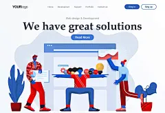 &lt;span class='yzk_title_100464'&gt;时尚高端简约各种主题着陆页banner海报插画设计模板集合（AI，EPS，JPG，PDF，PSD）&lt;/span&gt;插图(1)