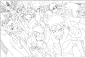 线稿550张 卡通人物火影忍者手绘动漫画插画 sai绘画临摹上色素材-淘宝网