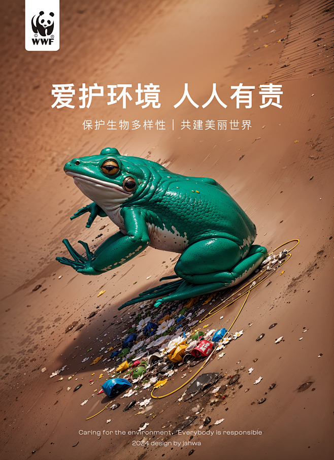 WWF公益海报实验-青蛙