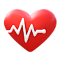 有脉搏的心 PNG、SVG 格式的插图