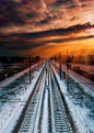 Winterliche Zugromantik by Oliver Diecke