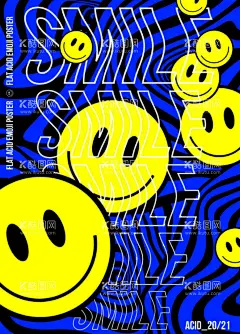 表情包海报  - 源文件下载【酷图网】创意,潮流,时尚,卡通,笑脸,表情包,几何线条,字母排版,设计,海报,AI,图案,图形,矢量,素材,