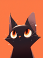 natalie67_Minimalist_style_flat_illustration_a_black_cat_round__2c611ed4-3c78-4769-ae91-d91a34f7e1d5