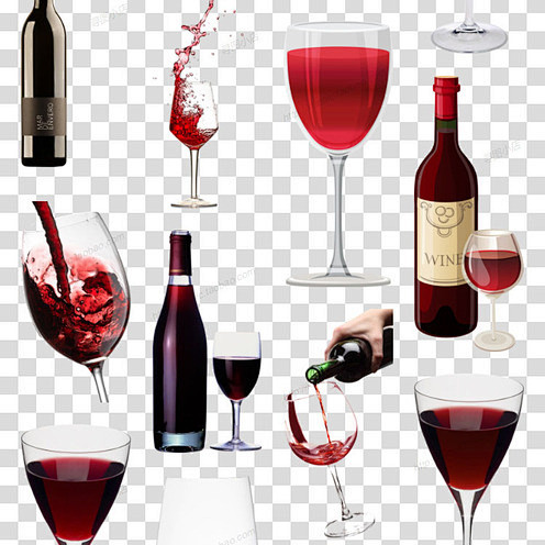 红酒图片红酒瓶酒杯PNG素材酒杯
