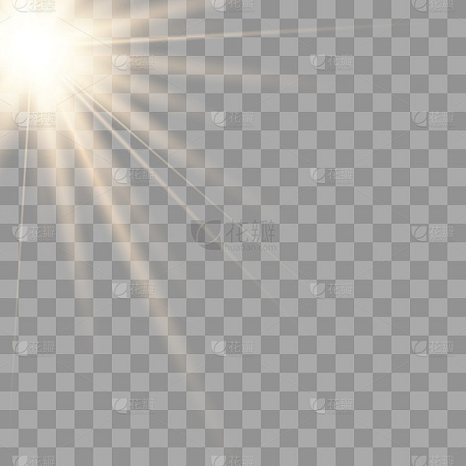 温暖的阳光。发光的太阳与射线的矢量插图。