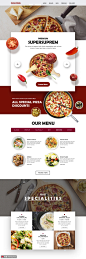 意大利美味披萨新鲜食材食品网站 页面设计 促销页面