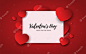 Happy valentine's day banner design Premium Vector