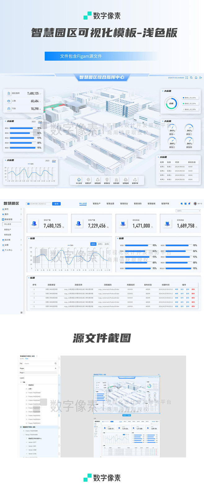 智慧园区可视化（浅色）