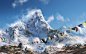 mountains paintings snow wallpaper (#1679177) / Wallbase.cc