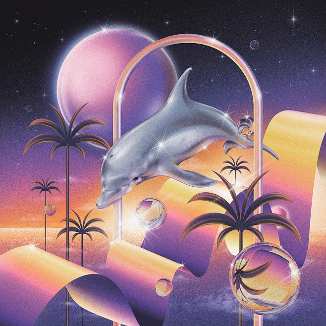 3D 80s 90s airbrush ...