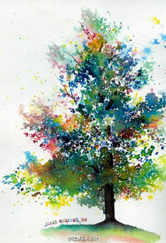 由子酱采集到树-画法