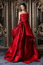 Rami Kadi red roses gown